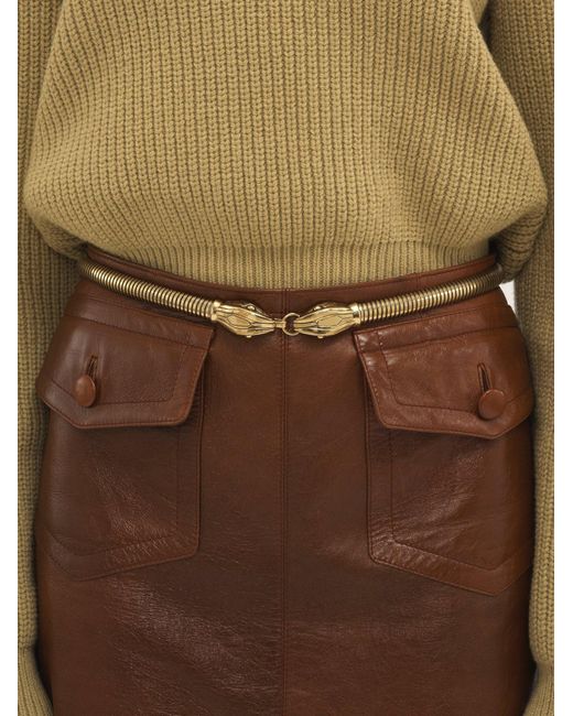 Chloé White Chloé Animal Patterned Belt