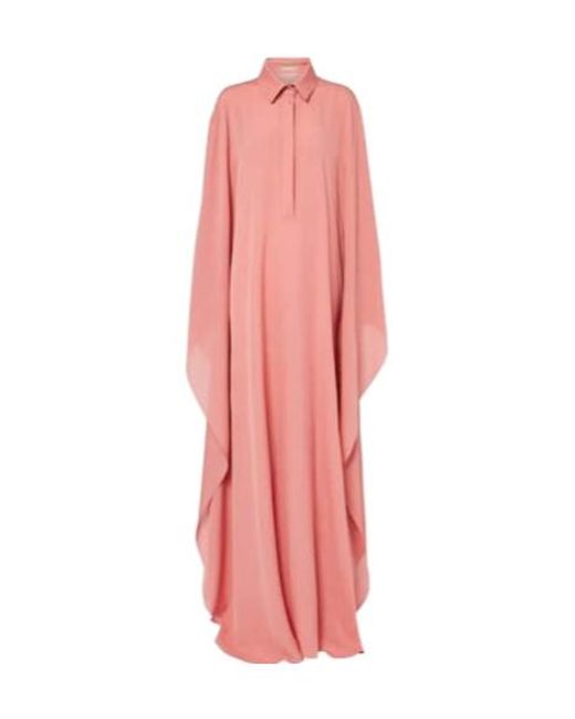 Elie Saab Pink Pleated Detail Gown