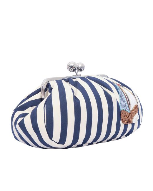 Weekend by Maxmara Blue Striped Pasticcino Bag