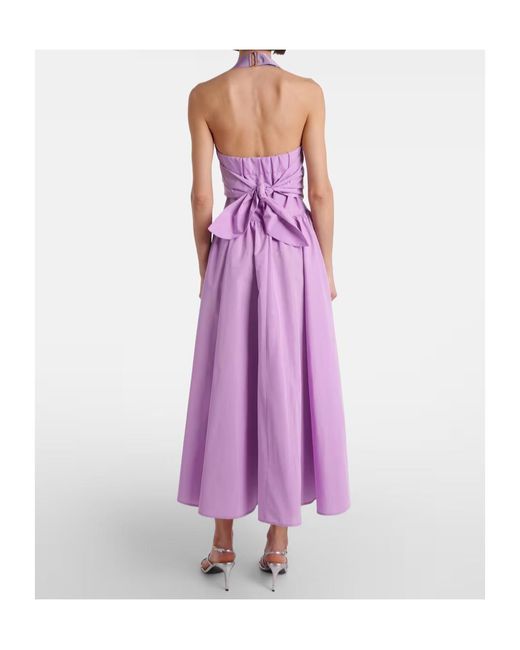 Patou Purple Pleated Midi Dress