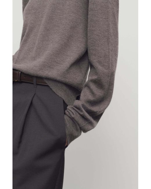 The Row Brown Lizzy High Neck Sweater