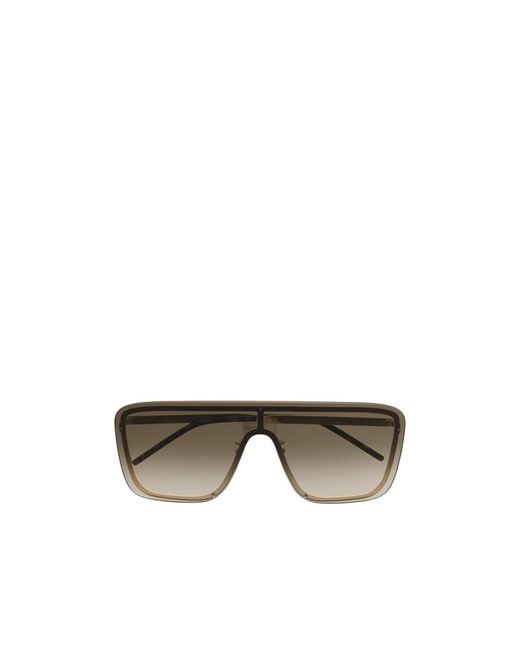 Saint Laurent Multicolor Eyewear Shield-Frame Sunglasses