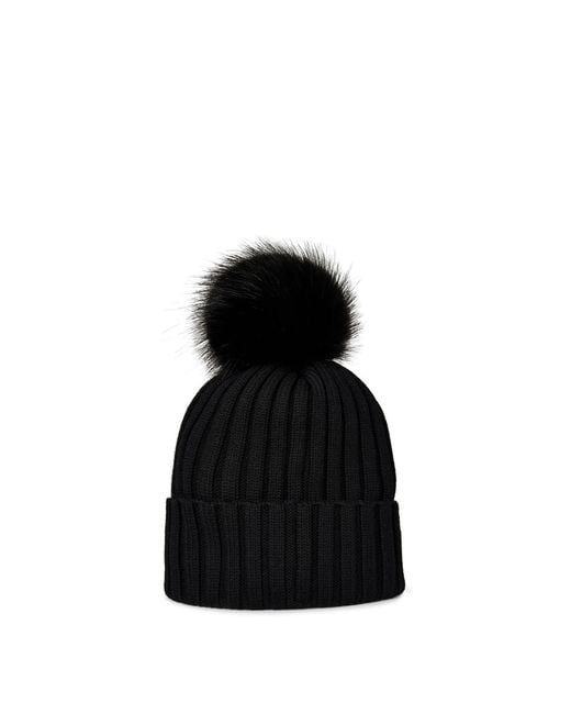 Moncler Black Pom Pom Hat
