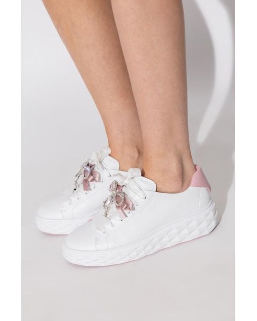 Jimmy Choo White 'Diamond' Sports Shoes