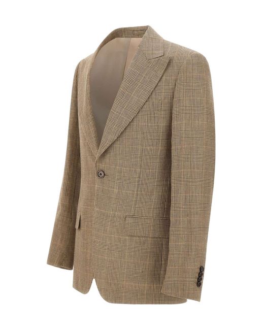 Lardini Green Check Blazer Jacket for men
