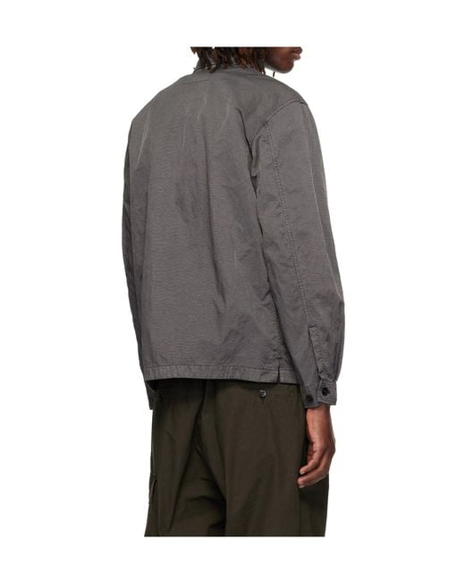 C P Company Gray Panama-R Zippered Lens Jacket for men