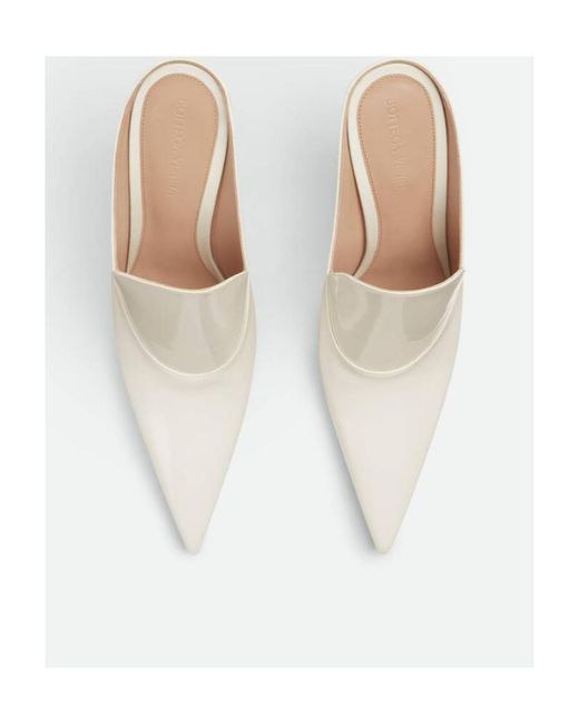 Bottega Veneta White Rocket Mules