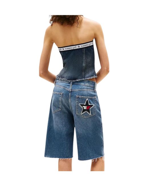 Tommy Hilfiger Blue Strapless Tube Top Vest
