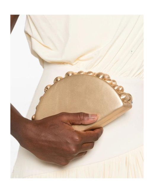 Cult Gaia Natural Vase-Shaped Clutch
