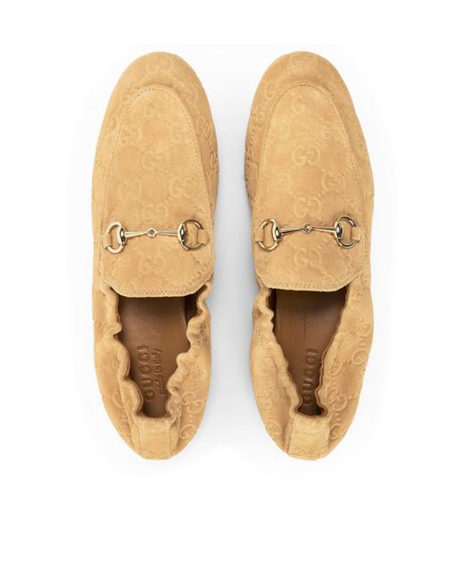 Gucci Natural Logo Loafers