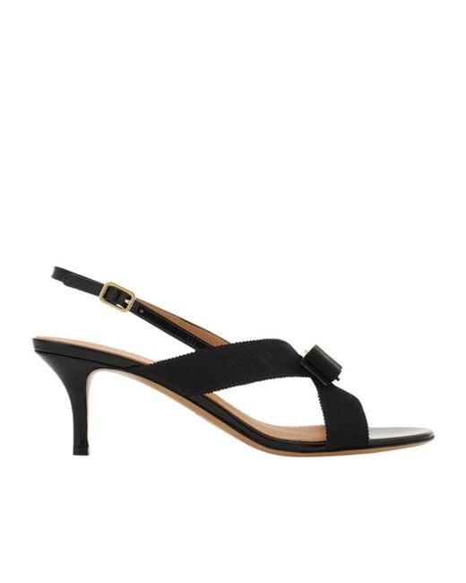 Ferragamo Black Vara Bow Sandal