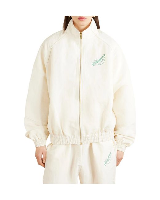 Willy Chavarria White Embroidered Shell Jacket