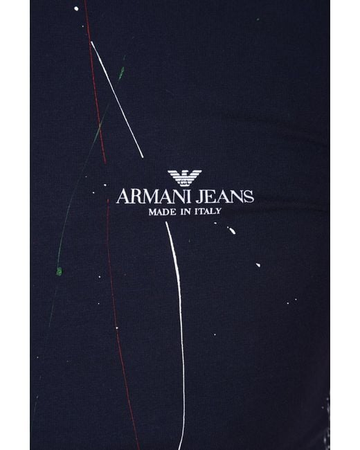 Armani Jeans Blue Logo T-Shirt for men