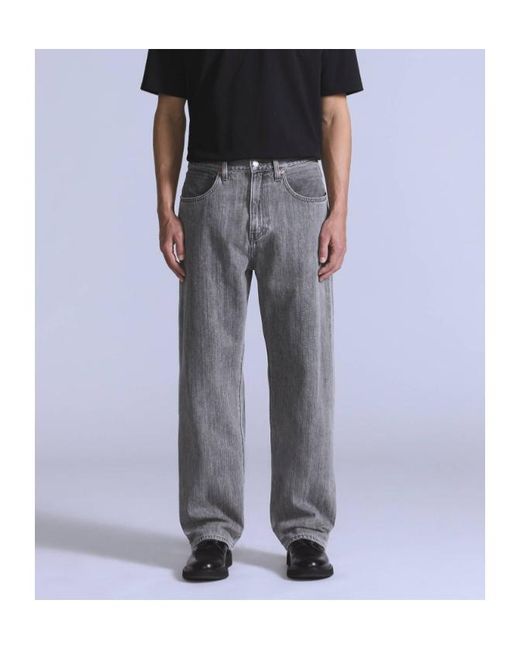Levi's Gray Mid-Rise Straight-Leg Jeans for men