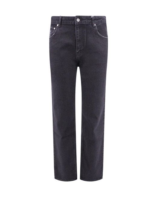 Represent Blue Belt-Strap Jeans for men