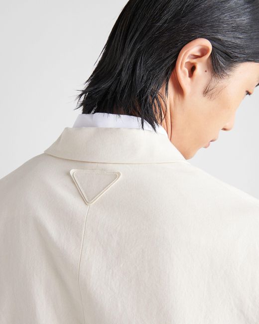 Prada White Double-Breatsed Long Sleeved Blazer for men
