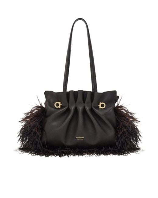 Ferragamo Black Ferragamo Soft Bag (S)