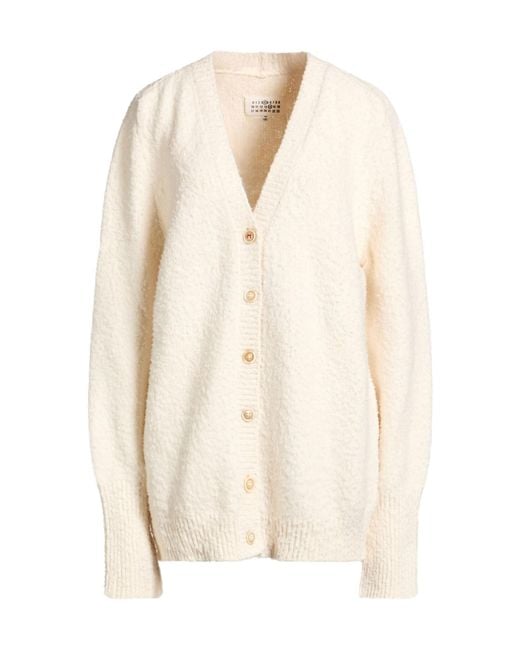 Maison Margiela White Solid Color Knit Sweater