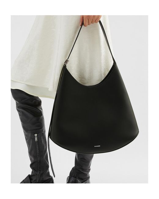 Jil Sander Black Eldorado Medium Shoulder Bag