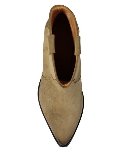 Isabel Marant Brown Pointed Short Boots