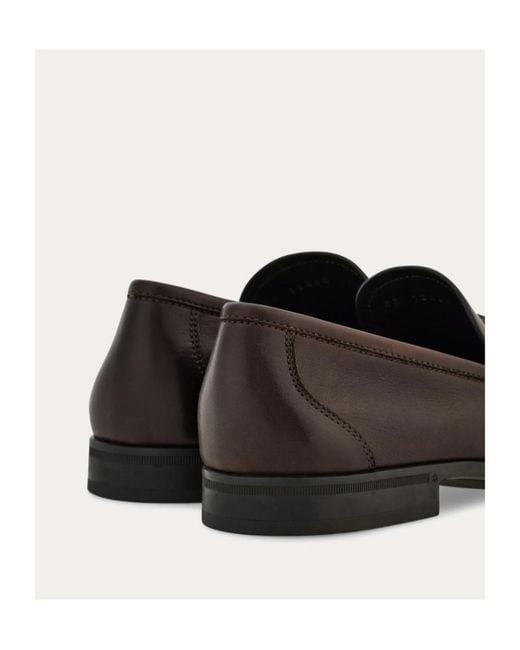 Ferragamo Black Gancini Buckle Loafers for men