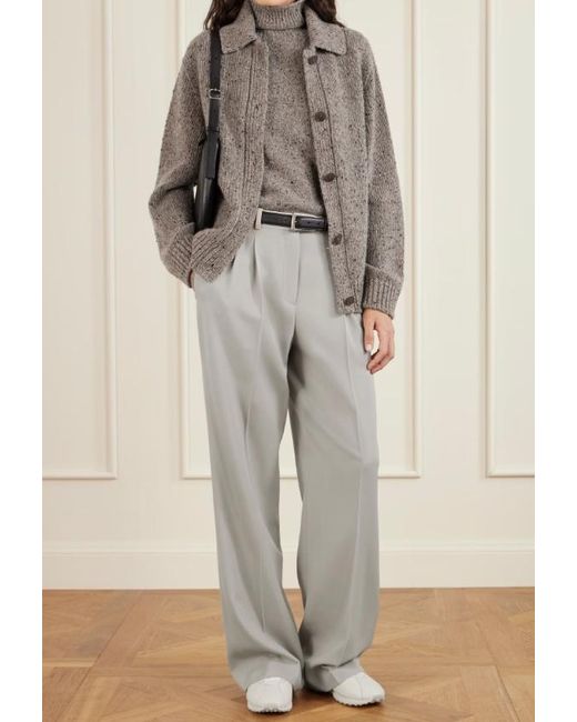 The Row Brown Merilas Cashmere Turtleneck Tank