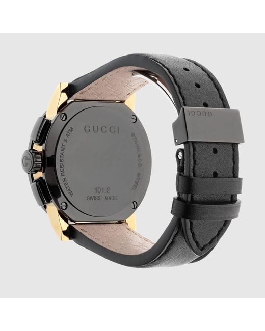 Gucci Black G-Chrono Watch, 44Mm for men