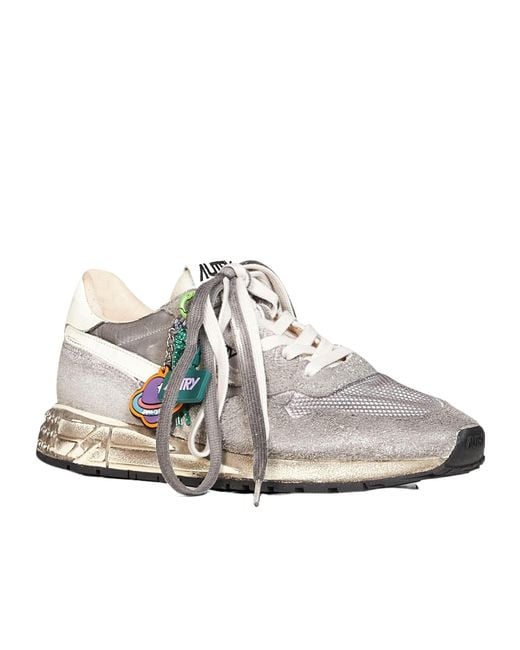 Autry Gray Reelwind Panelled Sneakers for men