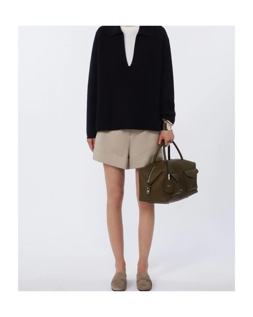 Max Mara Green Holdallcargo Large Boston Bag