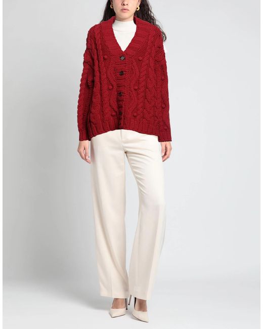 Dolce & Gabbana Red Long Sleeves Cardigan