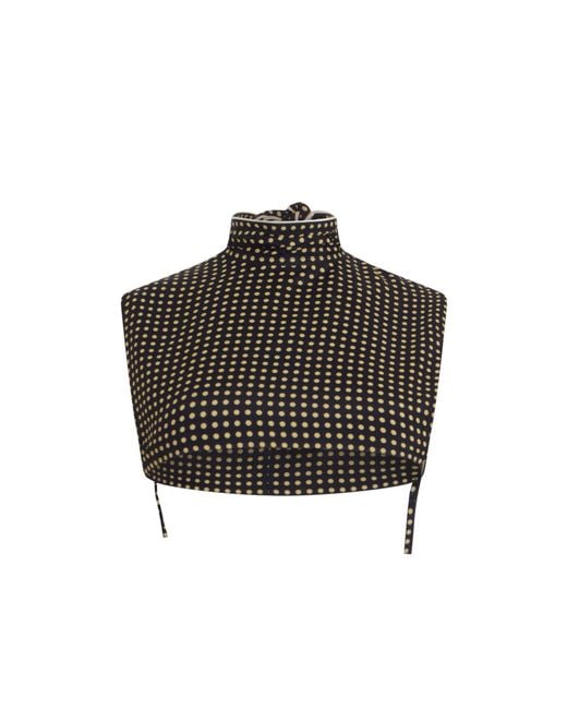 Philosophy Di Lorenzo Serafini Brown Polka-Dot Crop Top