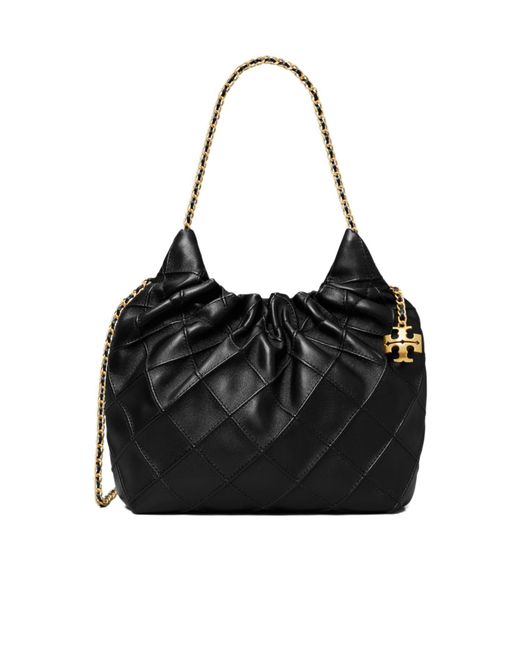 Tory Burch Black Mini Fleming Cross Body Bag