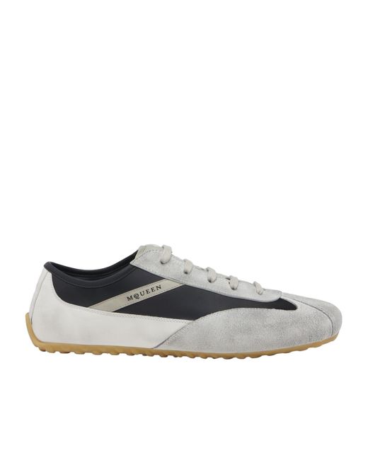McQueen White Boxe Low-Top Sneakers for men