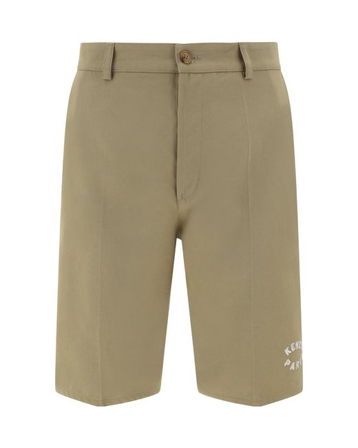 KENZO Green Paris Chino Shorts for men