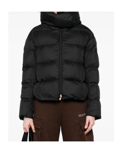 Pinko Black Zip-Up Hooded Coat