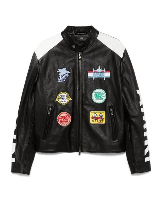 Amiri Black Patch Racer Jacket for men