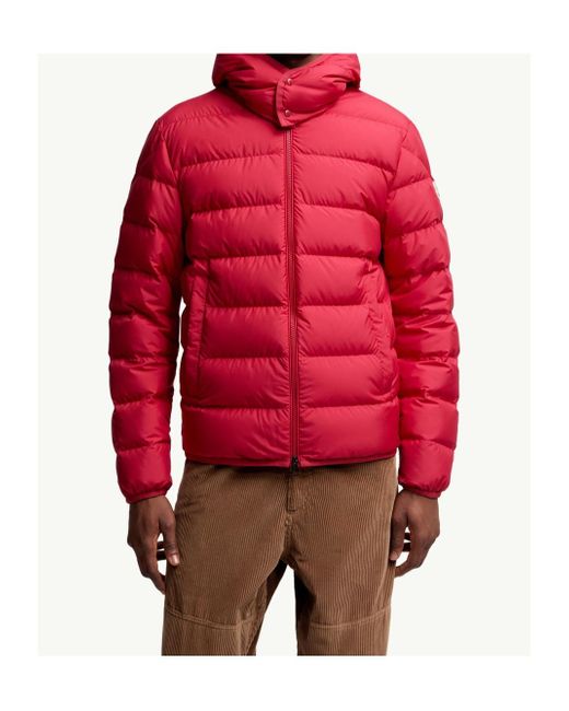 Moncler Red Montbrocq Hooded Short Down Jacket for men