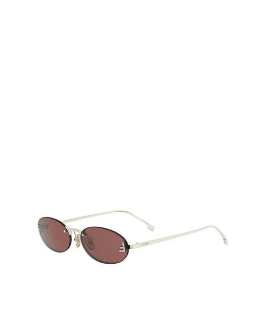 Fendi Pink Eyewear Oval Frame Sunglasses for men