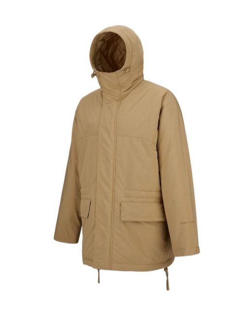 Herno Natural Drawstring Padded Hooded Jacket for men