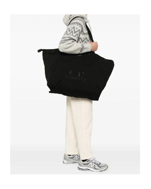 C P Company Black Top-Handles Shoulder Bag for men