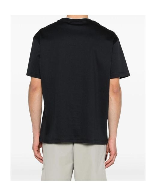 Mackage Black Contrast Trim Logo T-Shirt for men