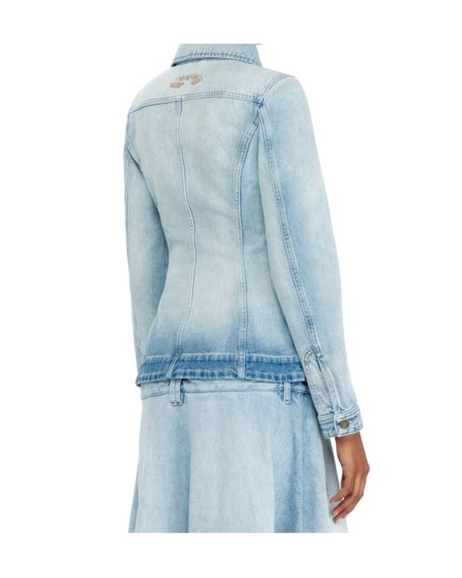 DIESEL Blue Hourglass-Silhouette Denim Jacket