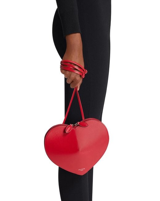 Alaïa Red Alaïa Le Coeur Heart-Shape Crossbody Bag