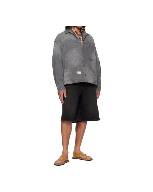 Wooyoungmi Gray Lightweight Denim Shirt for men