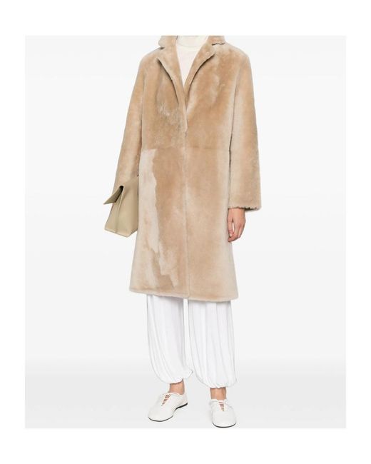 Yves Salomon Natural Shearling Coat