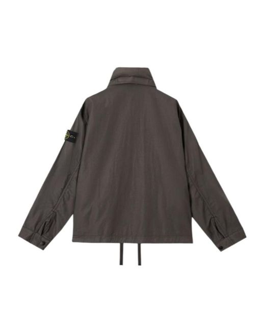 Stone Island Brown Pocket Detailed Hooded Jacket for men