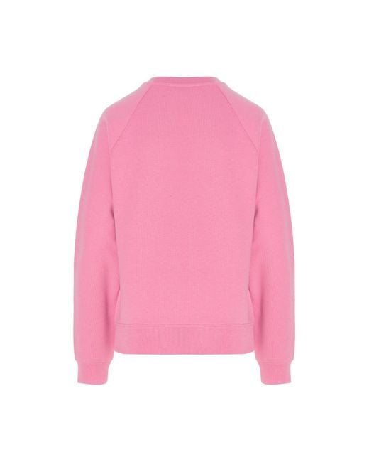 MSGM Pink Logo-Print Sweatshirt