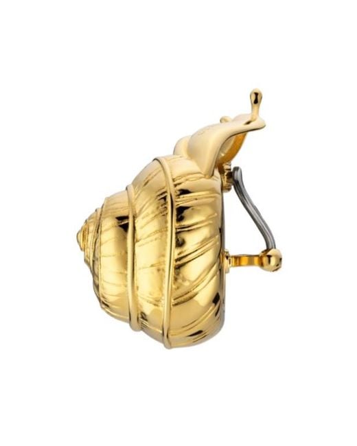Gucci Metallic Snail-Shaped Earrings