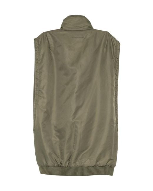 MM6 by Maison Margiela Green Zip-Up Vest