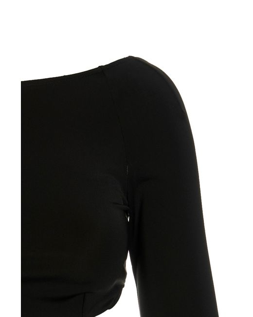 Emilio Pucci Black Open-Back Crop Top